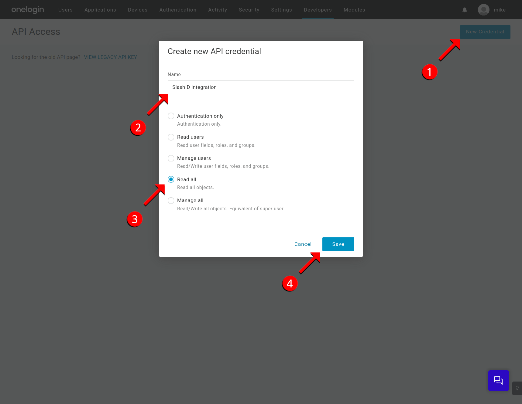 enter name and choose read all