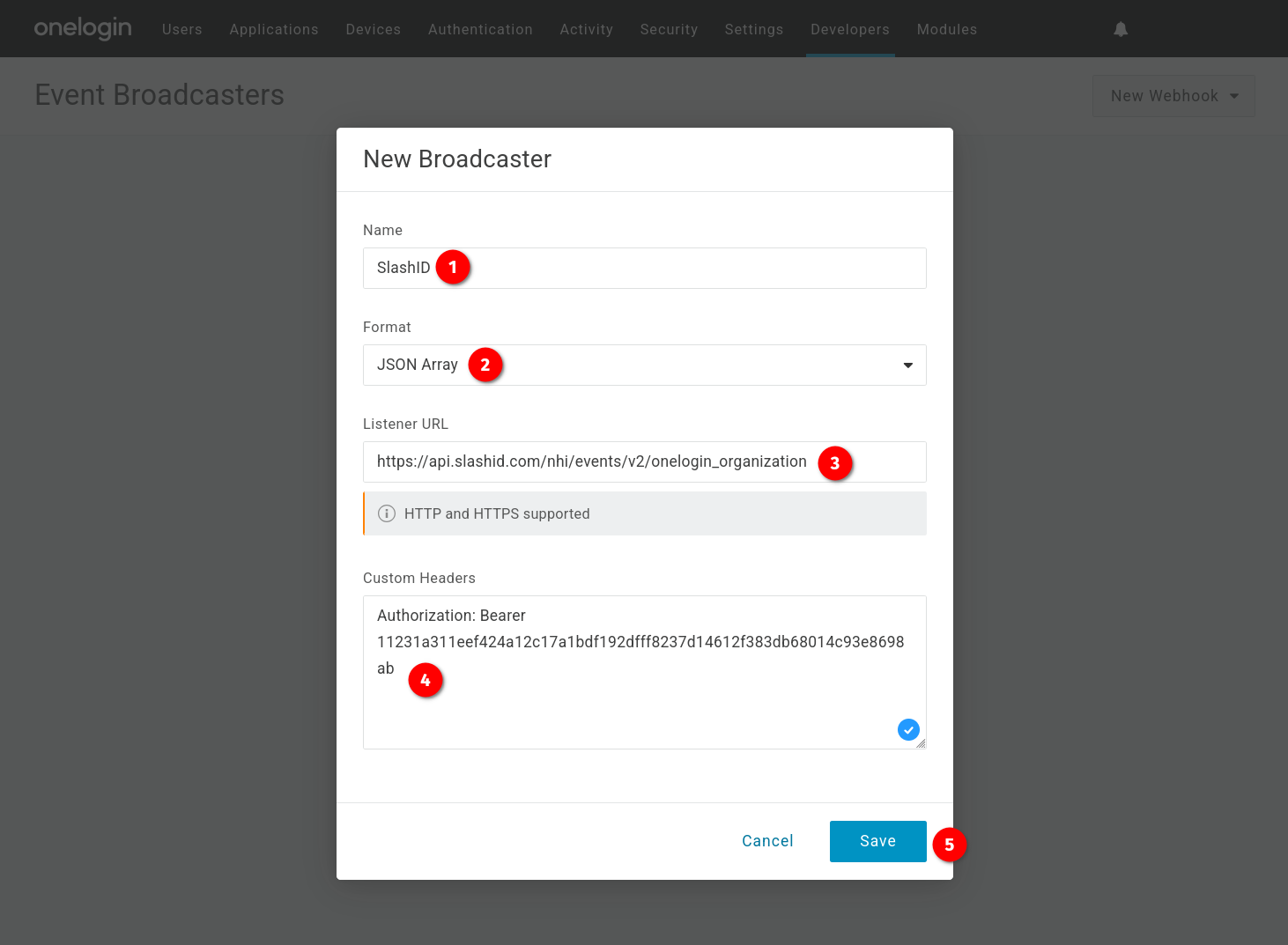 Configure new webhook