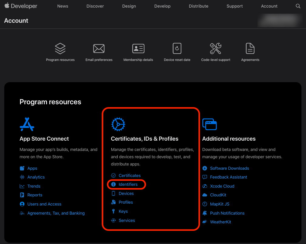 Open Certificates, IDs, & Profiles