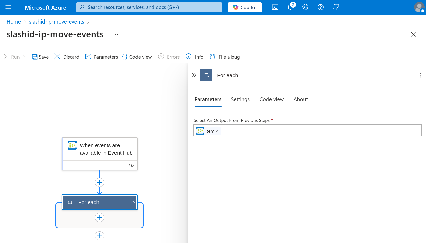 Set up the Logic App action