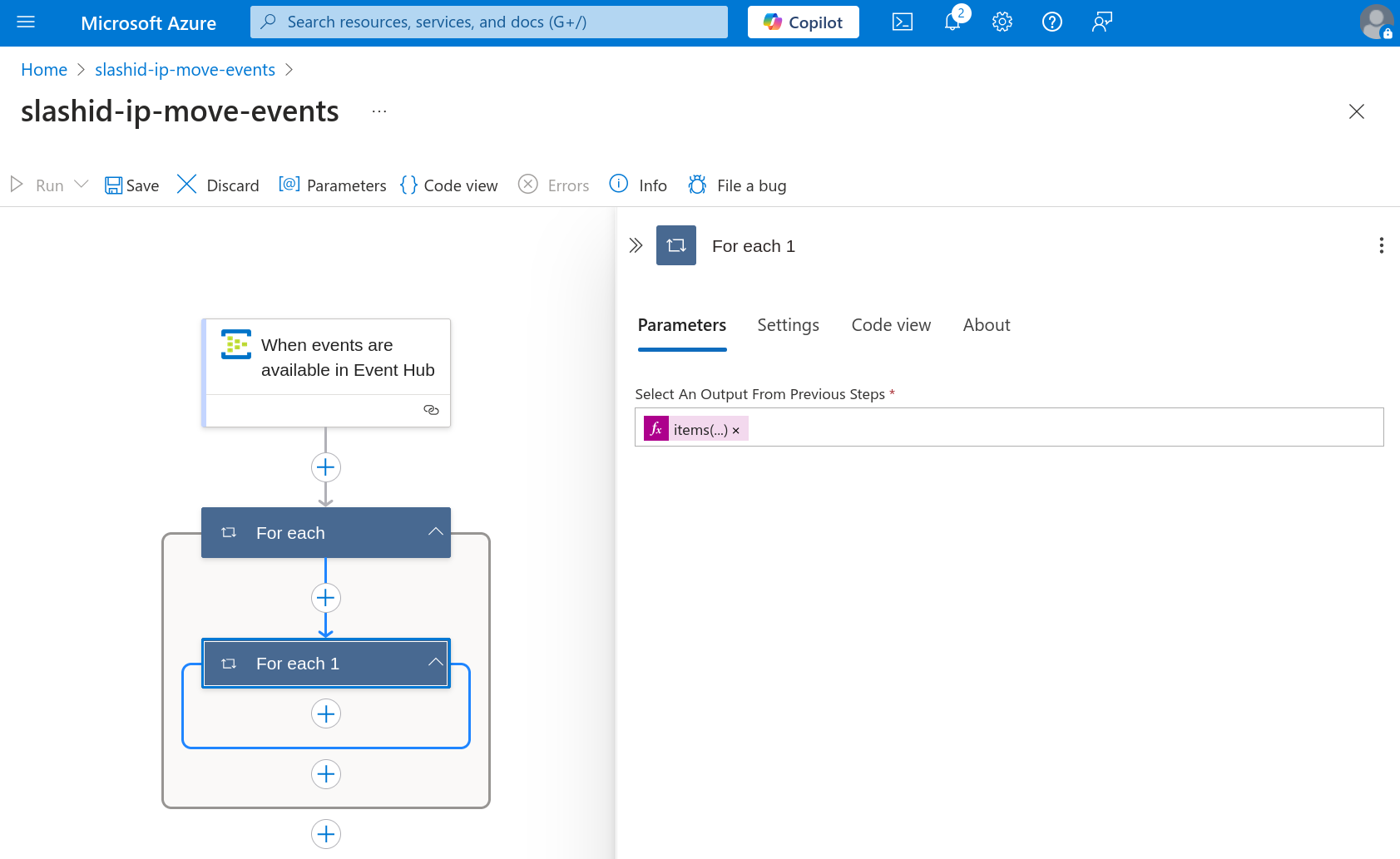 Set up the Logic App action